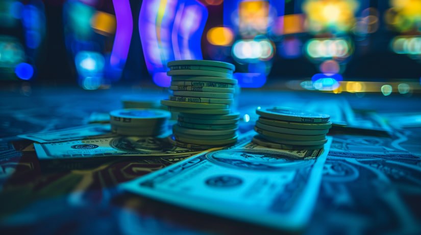 Giao diện casino trực tuyến xin 8 với slot và table games trên màn hình